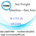 Shantou Port LCL Konsolidierung nach San Jose